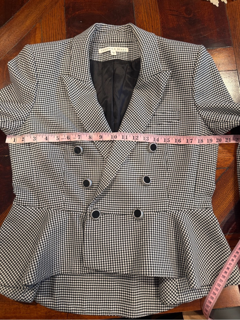 Veronica Beard Black and White Checkered Blazer - Picture 9 of 9